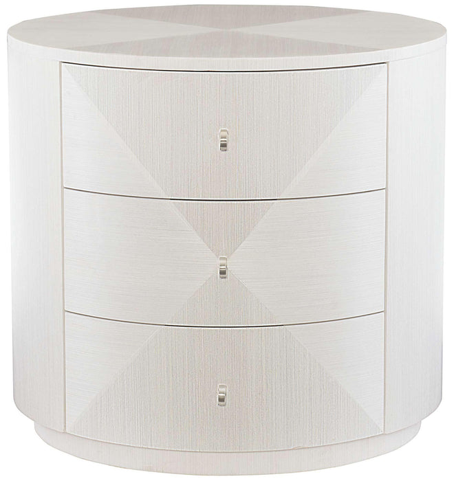 Bernhardt Axiom Round Chairside Table in Linear White 381-127 image