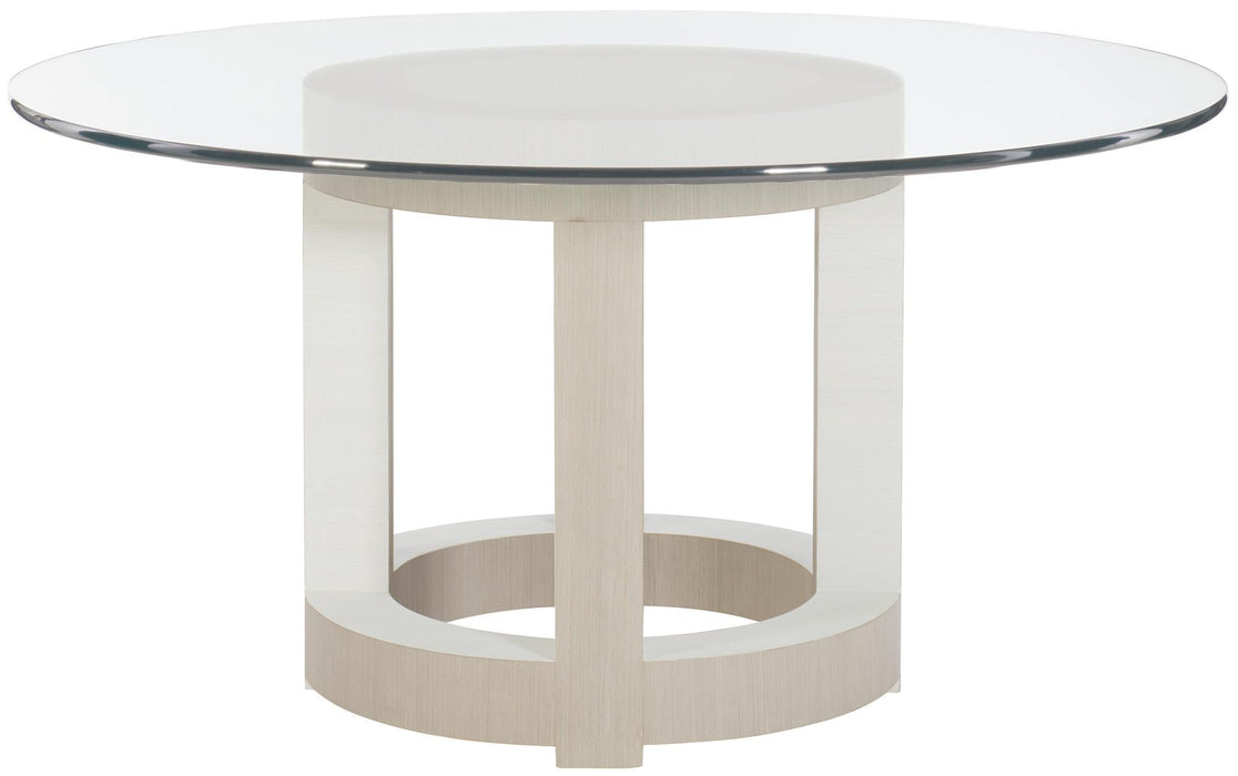 Bernhardt Axiom 60" Round Dining Table in Linear Gray