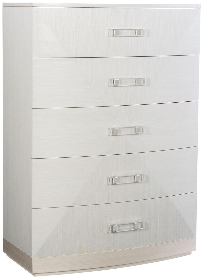 Bernhardt Axiom Tall Chest in Linear White 381-119 - Furniture City (CA)l