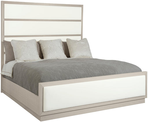 Bernhardt Axiom Queen Upholstered Bed in Linear Gray image