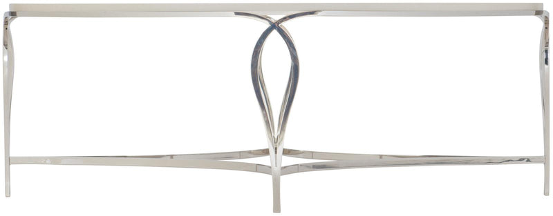 Bernhardt Calista Metal Oval Cocktail Table in Silken Pearl 388-013 - Furniture City (CA)l