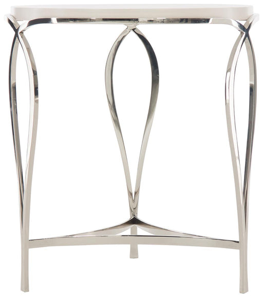 Bernhardt Calista Metal Round Accent Table in Silken Pearl 388-113 image