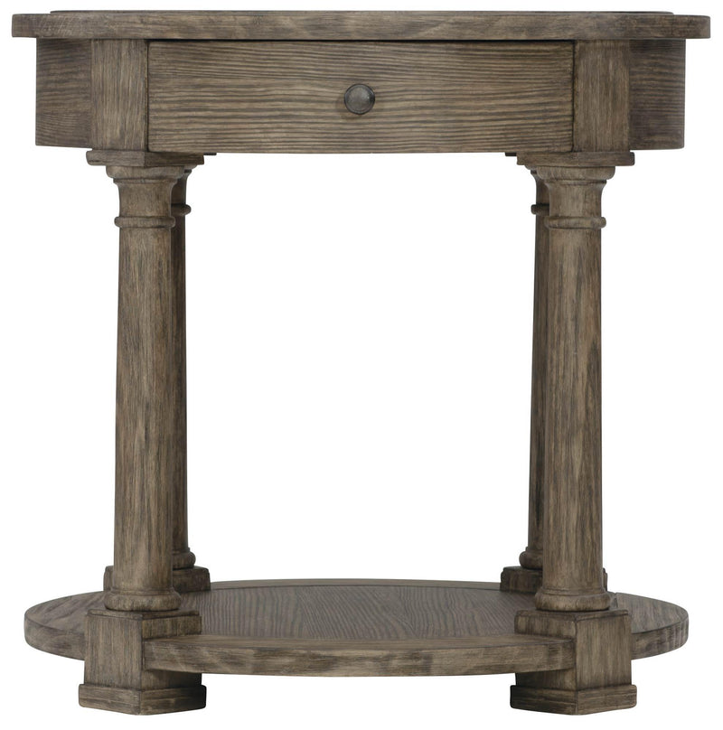 Bernhardt Canyon Ridge Round Side Table in Desert Taupe 397-125 - Furniture City (CA)l