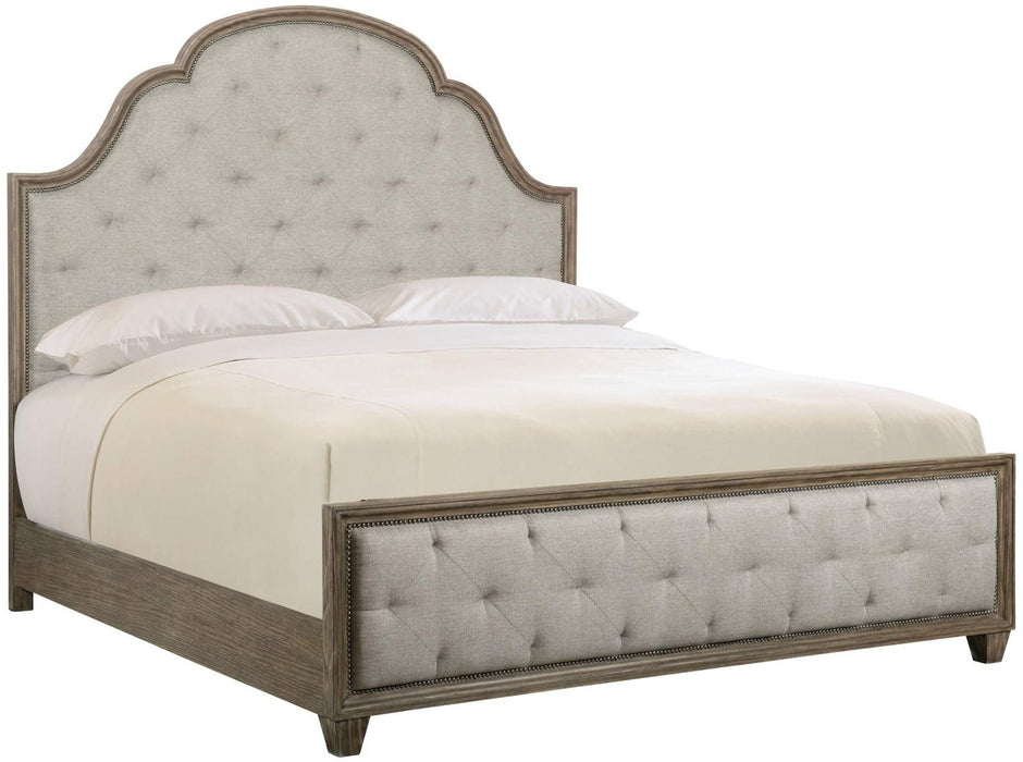 Bernhardt Canyon Ridge Queen Upholstered Tufted Bed in Desert Taupe