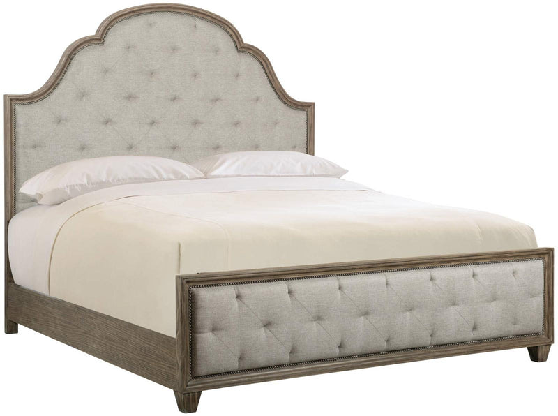 Bernhardt Canyon Ridge Queen Upholstered Tufted Bed in Desert Taupe - Furniture City (CA)l