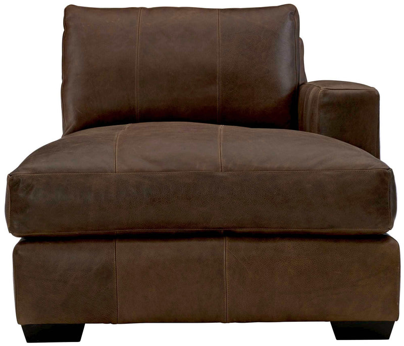 Bernhardt Upholstery Dawkins Leather Right Arm Chaise 9237LO - Furniture City (CA)l