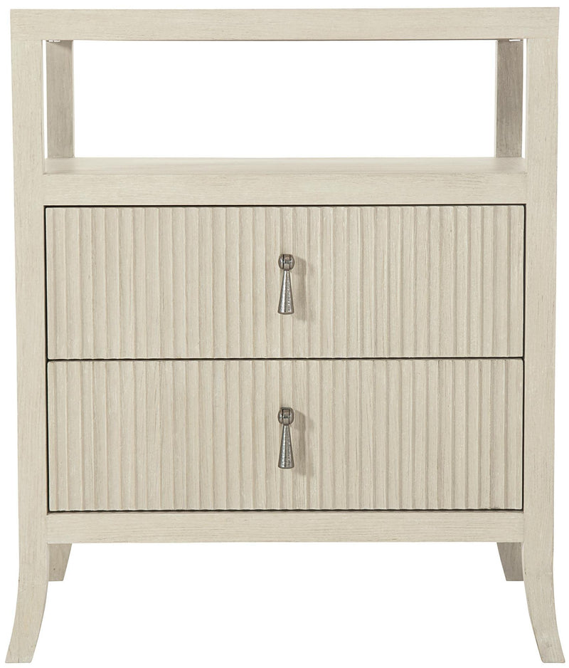 East Hampton Drawer Nightstand in Cerused Linen 395-229 - Furniture City (CA)l
