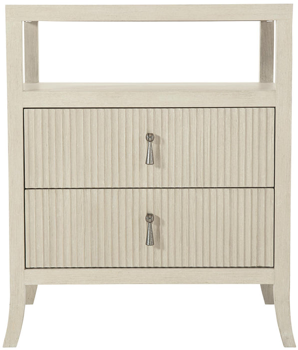 East Hampton Drawer Nightstand in Cerused Linen 395-229 - Furniture City (CA)l