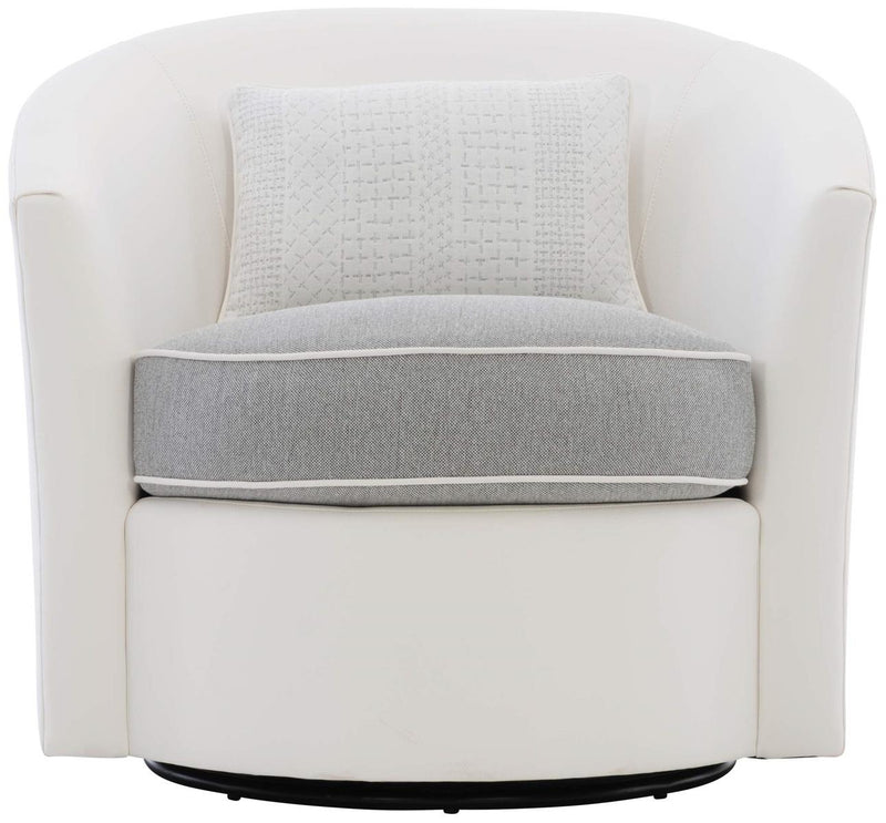 Bernhardt Aventura Swivel Chair in Gray Powder Coat O1745SD - Furniture City (CA)l