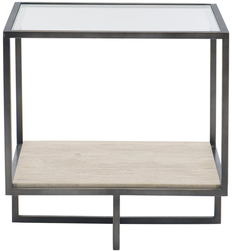 Bernhardt Harlow Metal Square End Table in Bronze 514-021 - Furniture City (CA)l