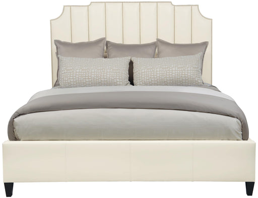 Bernhardt Interiors Bayonne Leather Upholstered Queen Bed in Smoke 362H54L-AR4L image