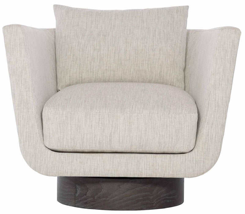 Bernhardt Interiors Gemma Fabric/Leather Swivel Chair in Portobello N653SLF