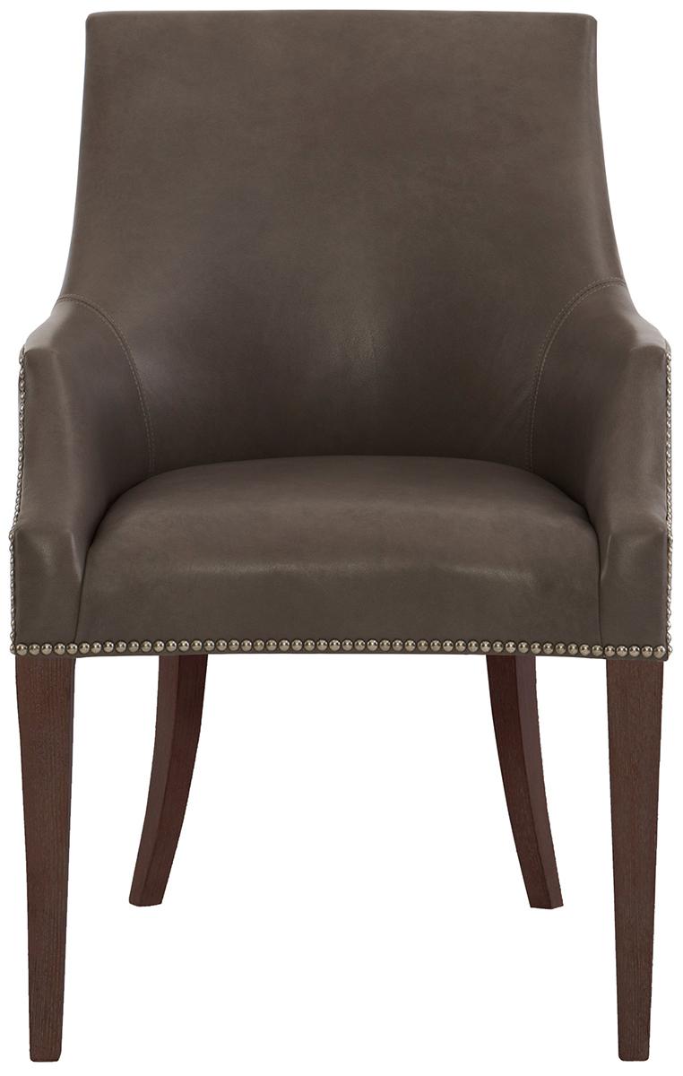 Bernhardt Interiors Keeley Leather Dining Chair in Cocoa (Set of 2) 348-42NL - Furniture City (CA)l