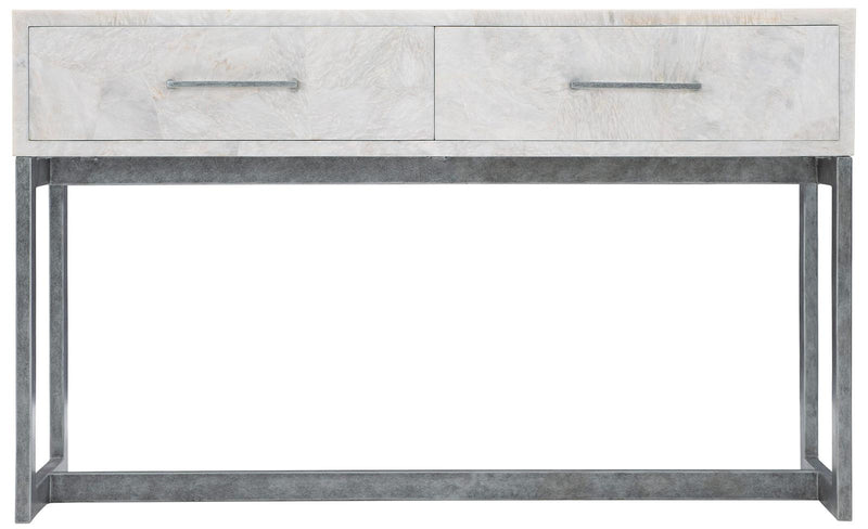 Bernhardt Interiors Viola 2 Drawer Console Table in White Marble 301-910 - Furniture City (CA)l