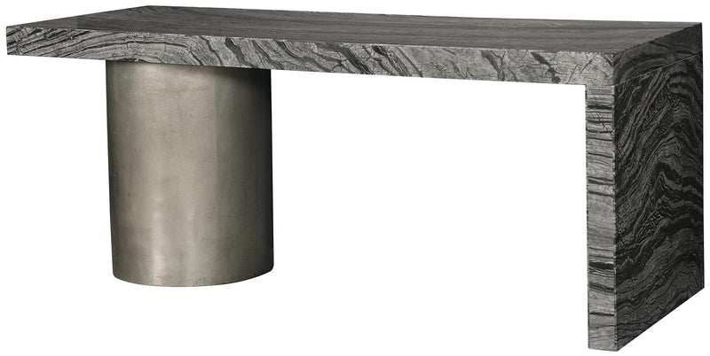 Bernhardt Linea Marble Top Desk in Textured Graphite - Furniture City (CA)l
