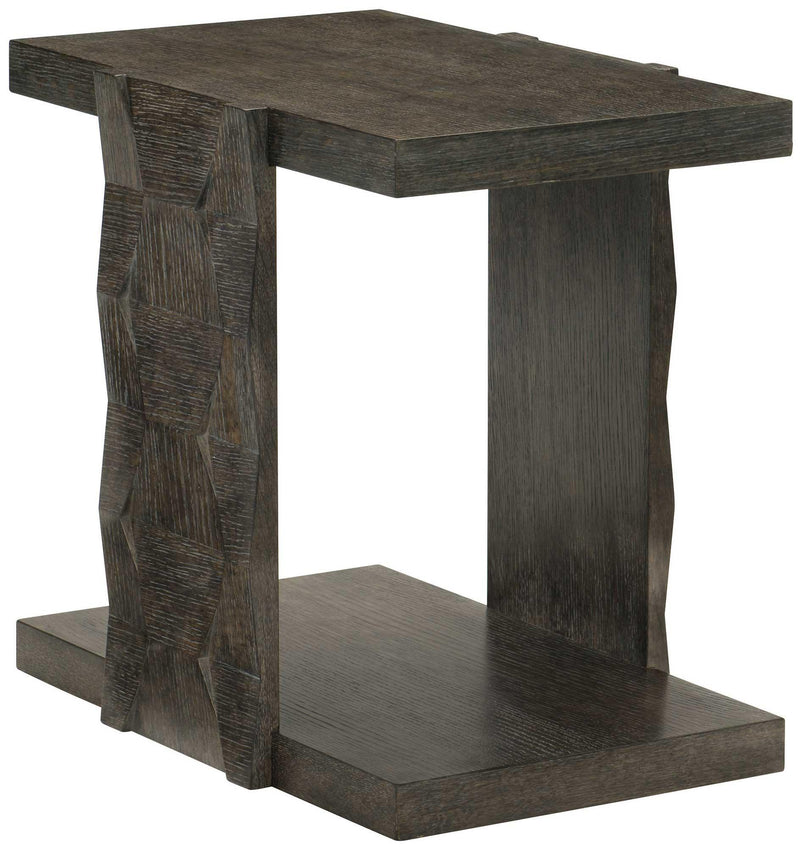 Bernhardt Linea End Table in Cerused Charcoal 384-121B - Furniture City (CA)l