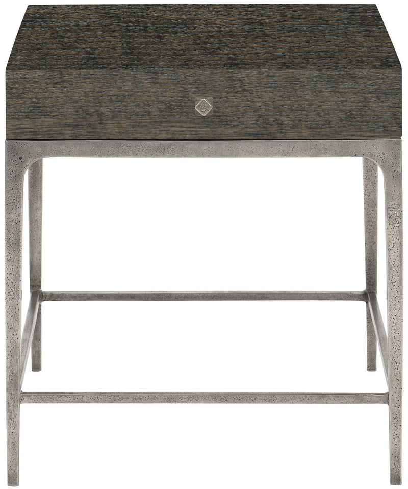 Linea Drawer End Table in Cerused Charcoal 384-124B - Furniture City (CA)l