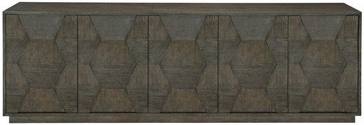 Bernhardt Linea Fancy Face Entertainment Console in Cerused Charcoal 384-870B image