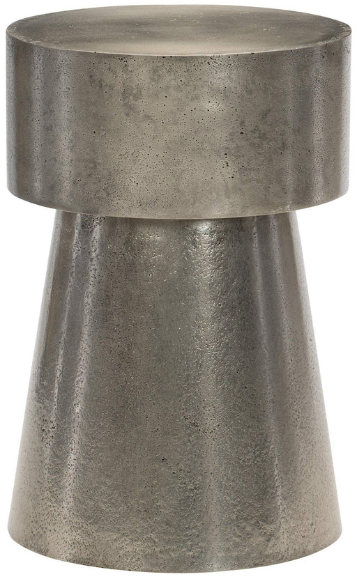 Bernhardt Linea Metal Round Chairside Table in Textured Graphite 384-122 image