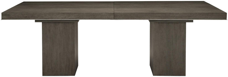 Bernhardt Linea Rectangular Dining Table in Cerused Charcoal - Furniture City (CA)l