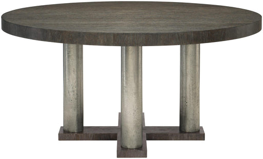 Bernhardt Linea Round Dining Table in Cerused Charcoal image