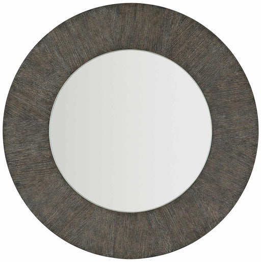 Bernhardt Linea Round Mirror in Cerused Charcoal 384-333B image