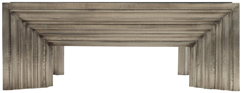 Bernhardt Interiors McLean Cocktail Table in Antique Silver 301-020 - Furniture City (CA)l