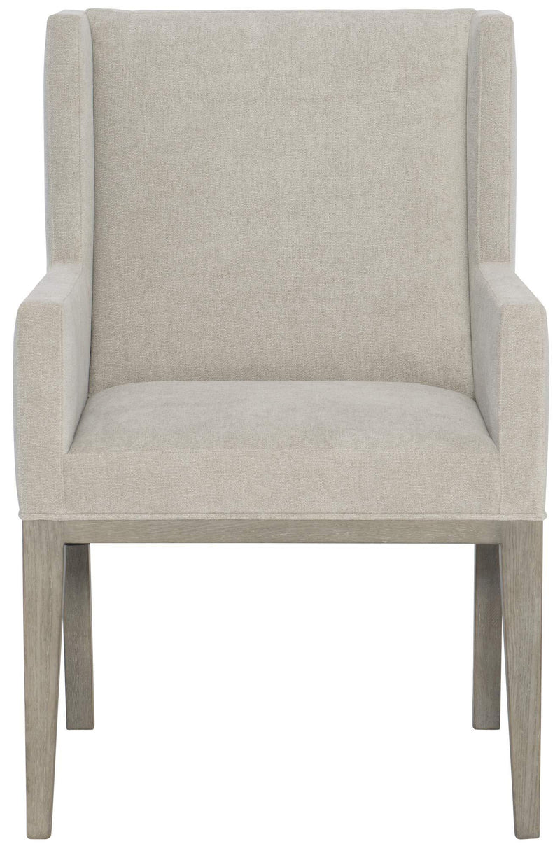 Bernhardt Linea Upholstered Arm Chair in Cerused Greige (Set of 2) - Furniture City (CA)l
