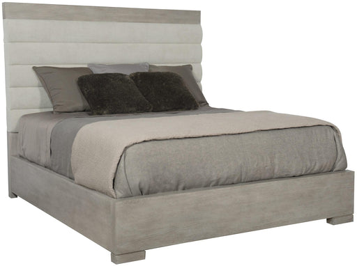 Bernhardt Linea Queen Upholstered Channel Bed in Cerused Griege image