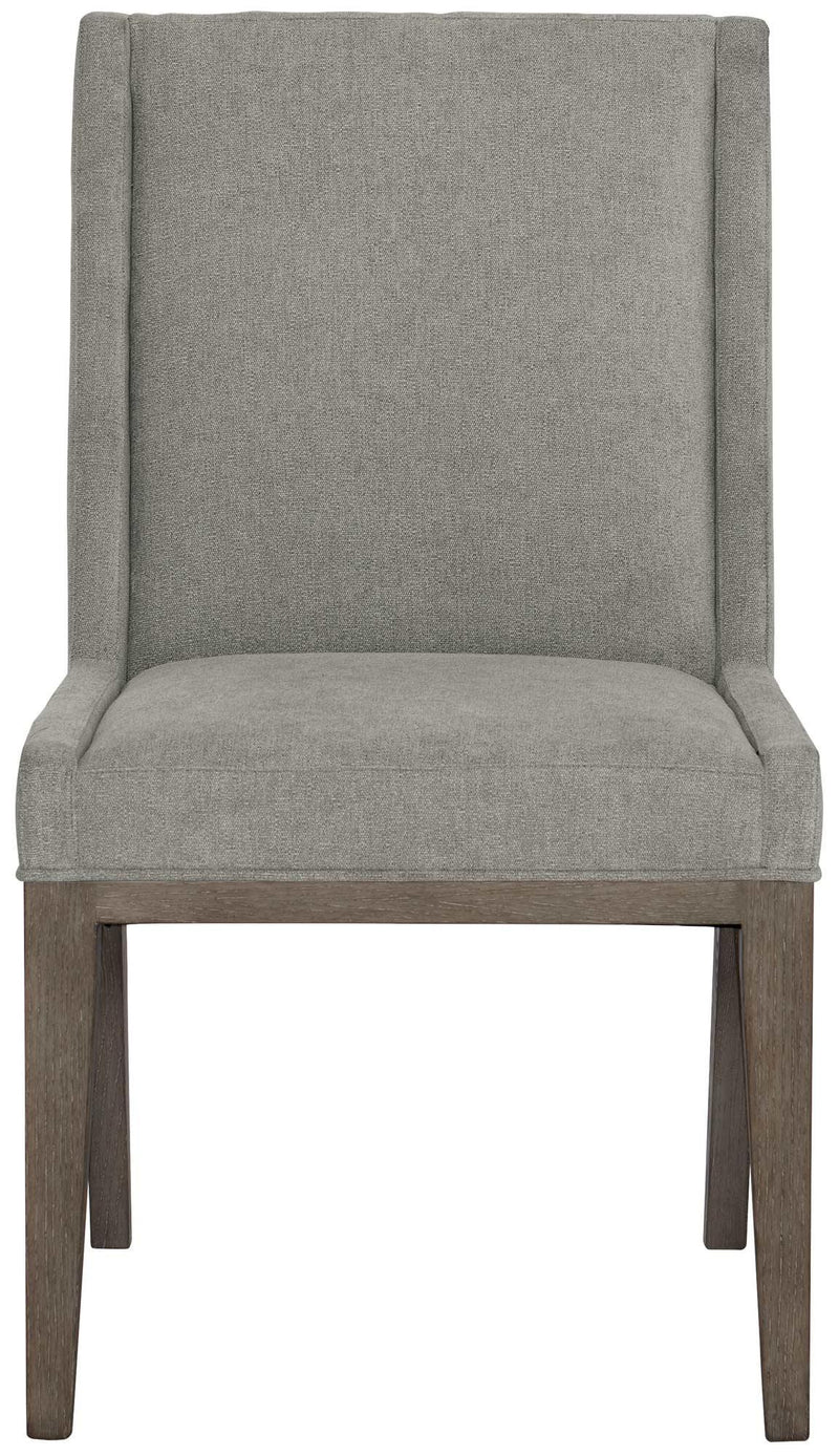 Bernhardt Linea Upholstered Side Chair in Cerused Charcoal (Set of 2) - Furniture City (CA)l
