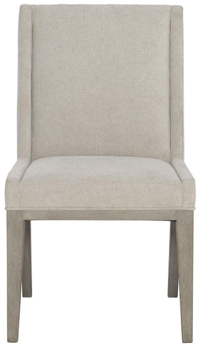 Bernhardt Linea Upholstered Side Chair in Cerused Greige (Set of 2)