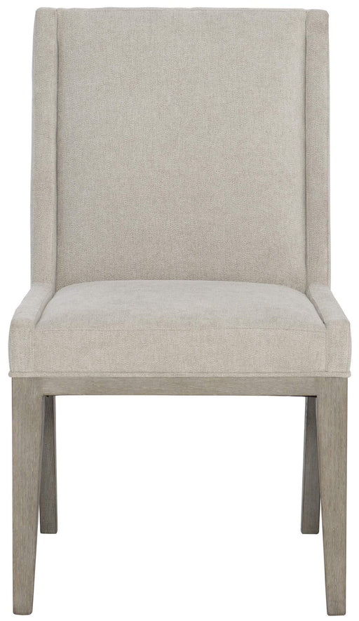Linea Upholstered Side Chair in Cerused Greige - Furniture City (CA)l