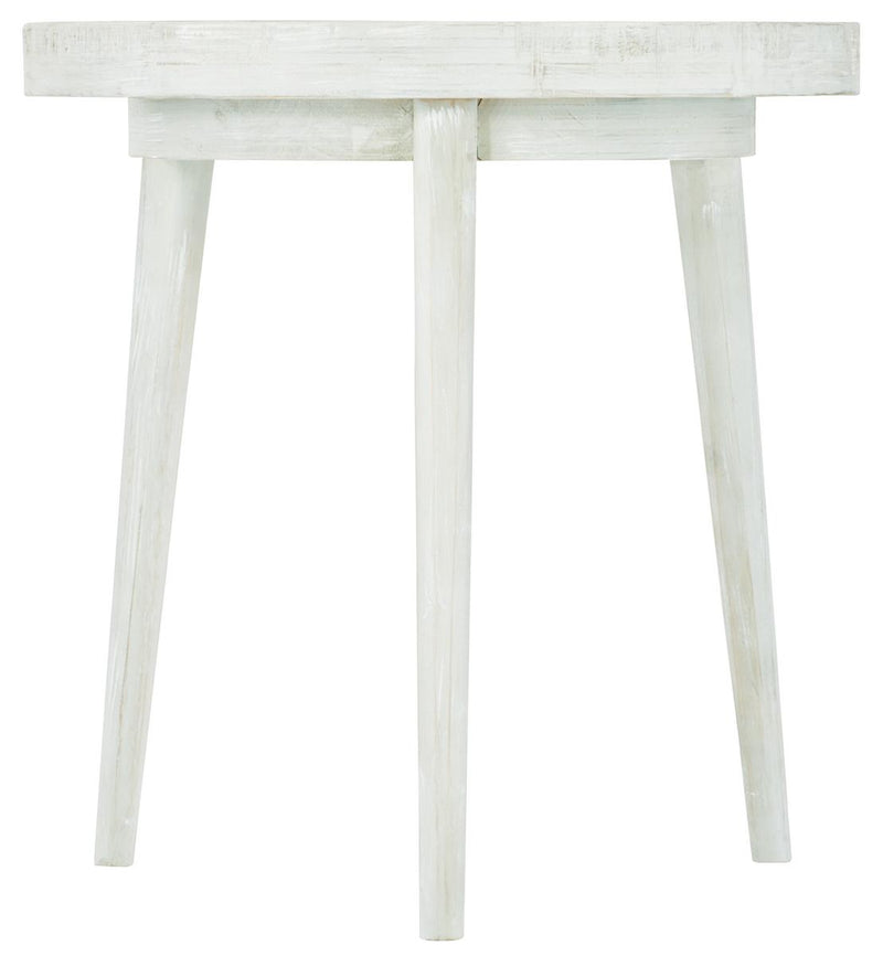 Bernhardt Loft Highland Park Booker Round End Table in Brushed White 398-125W - Furniture City (CA)l