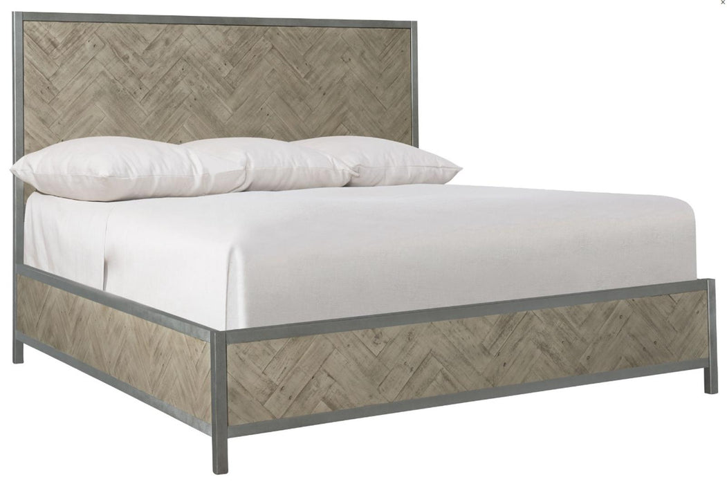 Bernhardt Highland Park Loft Milo Panel King Bed in Morel