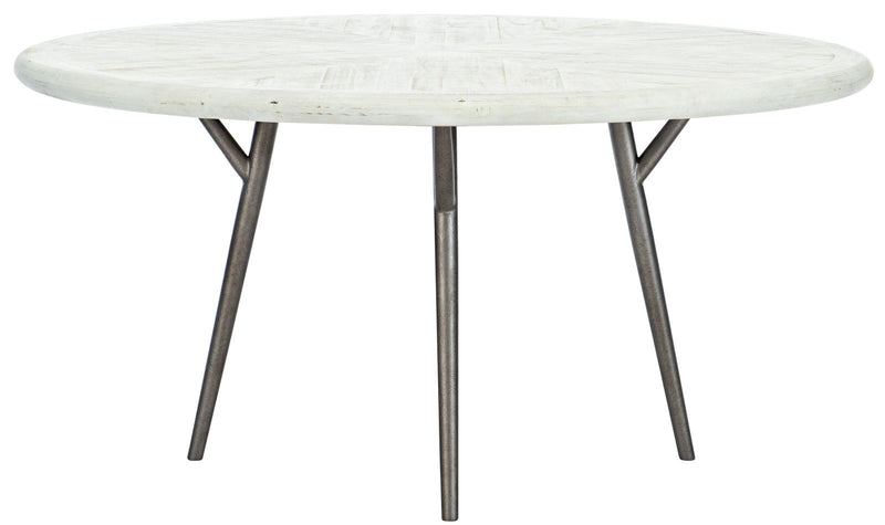 Bernhardt Loft Highland Park Presley Round Dining Table in Brushed White 398-271W - Furniture City (CA)l