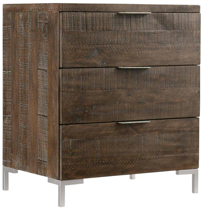 Bernhardt Loft Logan Square Haines 3-Drawer Nightstand in Sable Brown 303-226B - Furniture City (CA)l
