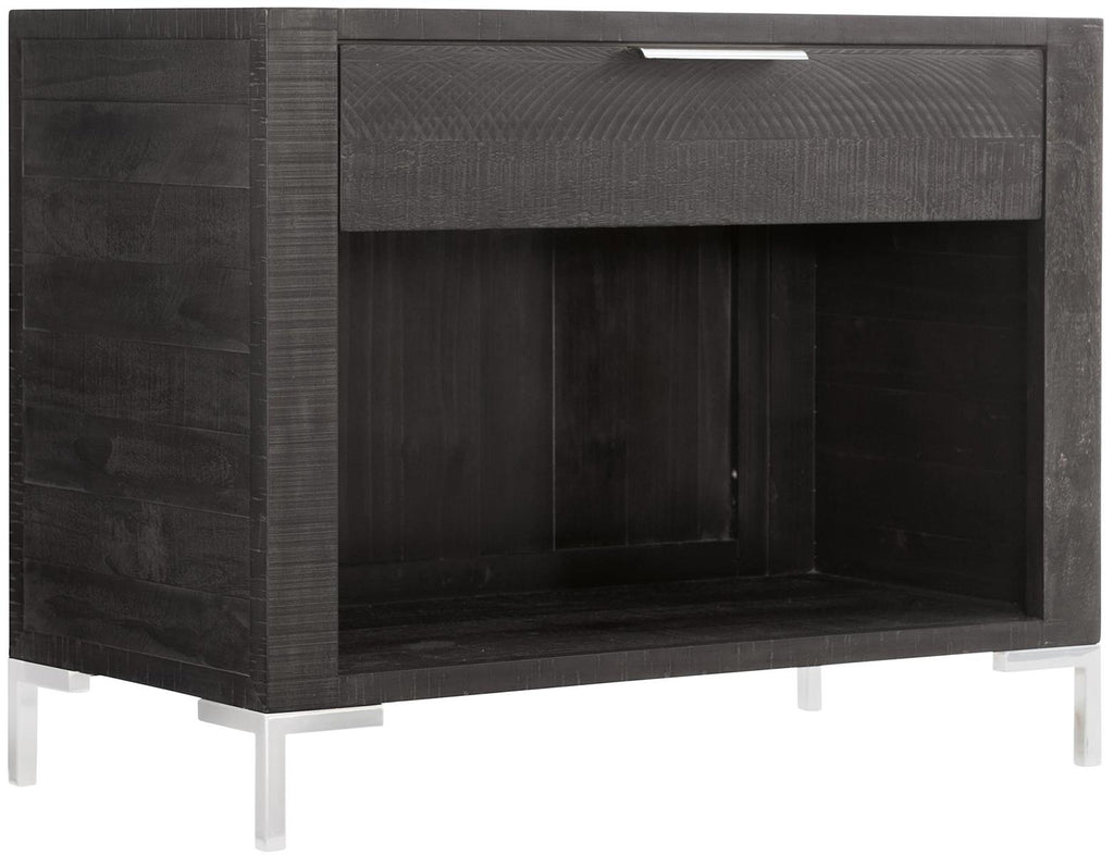Bernhardt Loft Logan Square Loring 1-Drawer Nightstand in Cinder 303-2