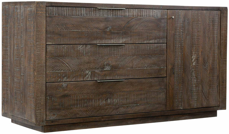 Bernhardt Logan Square Payson 3-Drawer Buffet in Sable Brown 303-134B - Furniture City (CA)l