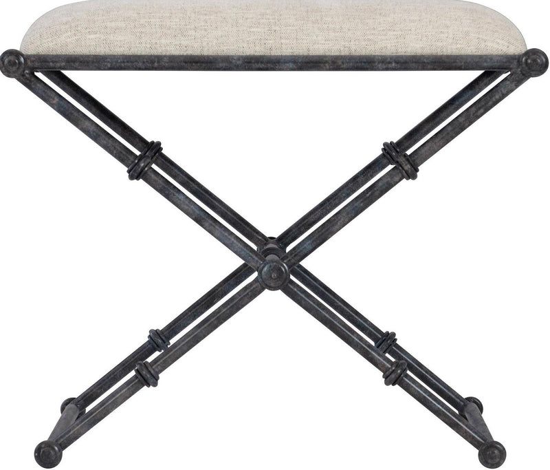 Bernhardt Mirabelle Metal Bench in Carbon 304-506 - Furniture City (CA)l
