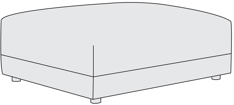 Bernhardt Upholstery Orion Bumper Ottoman B3931 - Furniture City (CA)l