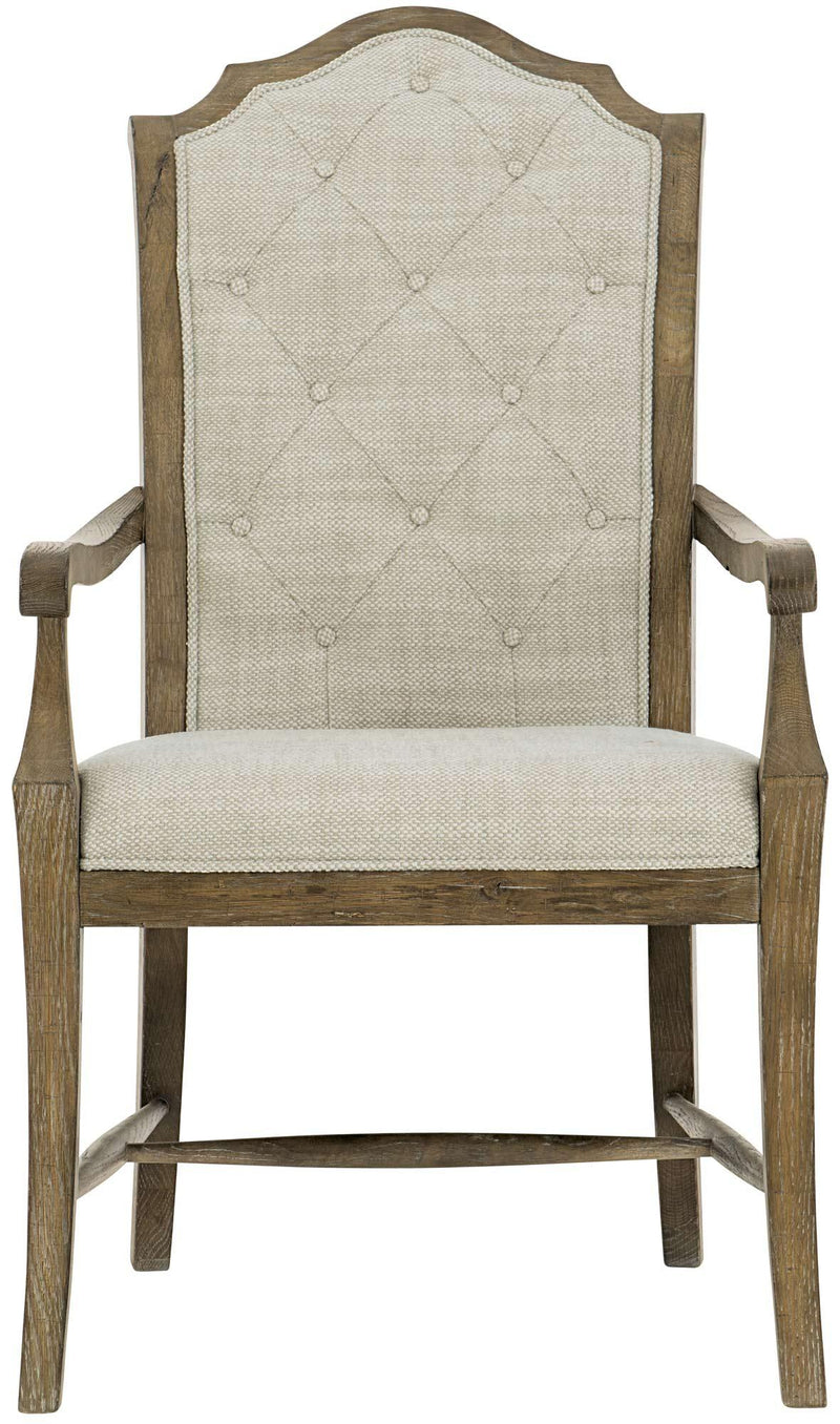 Bernhardt Rustic Patina Upholstered Arm Chair in Peppercorn 387-562D (Set of 2) - Furniture City (CA)l