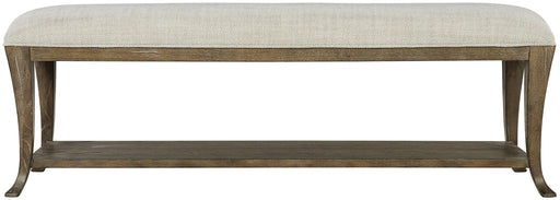 Bernhardt Rustic Patina Upholstered Bench in Peppercorn 387-509D image