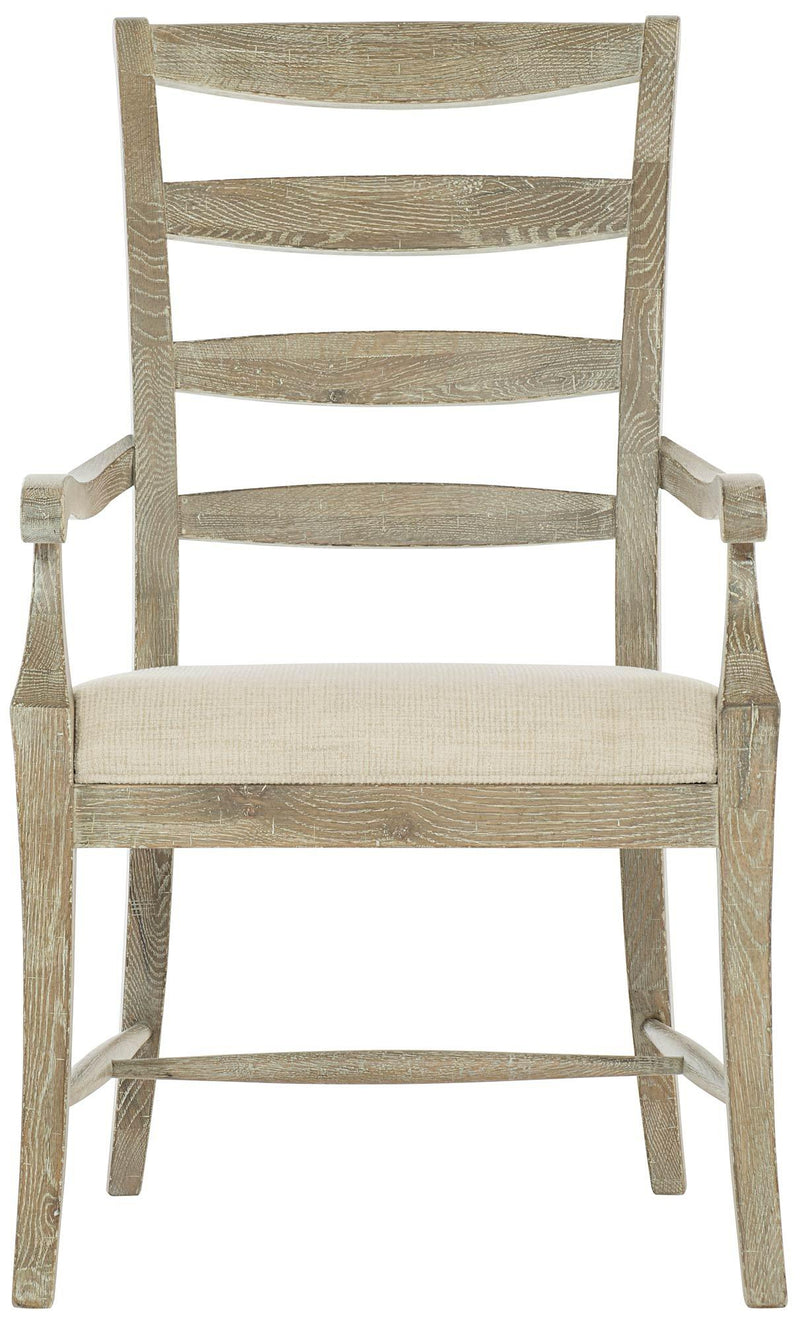 Bernhardt Rustic Patina Ladderback Arm Chair in Sand 387-556 (Set of 2) - Furniture City (CA)l