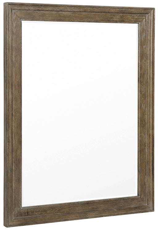 Bernhardt Rustic Patina Wood-Framed Mirror in Peppercorn 387-331D image
