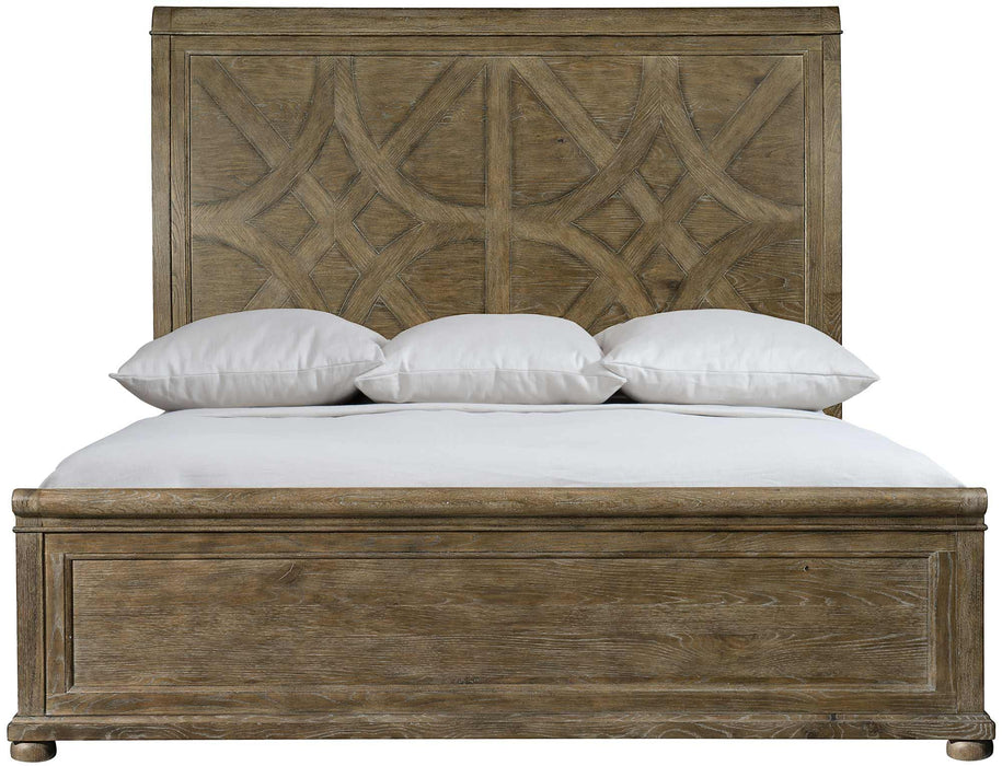 Bernhardt Rustic Patina King Sleigh Bed in Peppercorn image