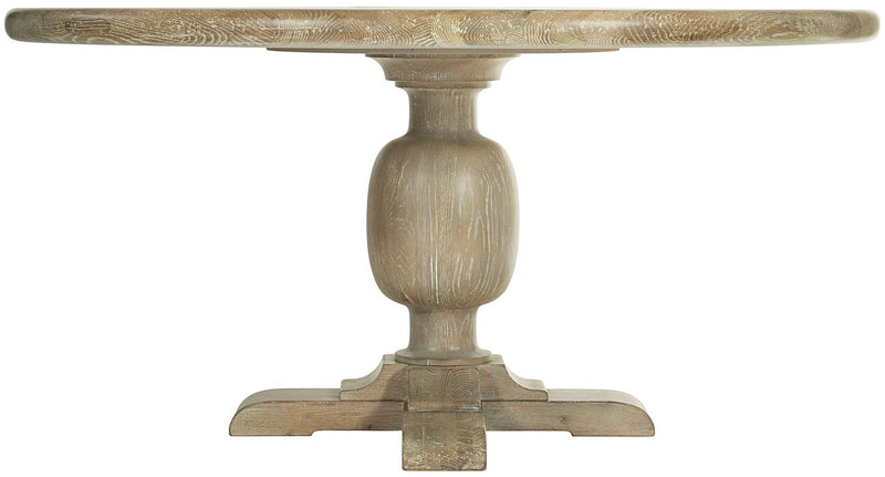 Bernhardt Rustic Patina Round Dining Table in Sand - Furniture City (CA)l