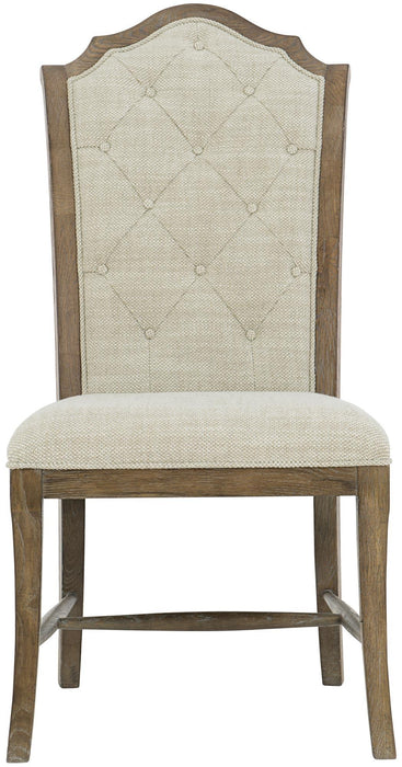 Bernhardt Rustic Patina Upholstered Side Chair in Peppercorn 387-561D (Set of 2) image