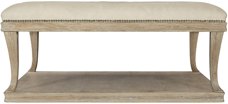 Bernhardt Rustic Patina Upholstered Cocktail Table in Sand 387-011 - Furniture City (CA)l