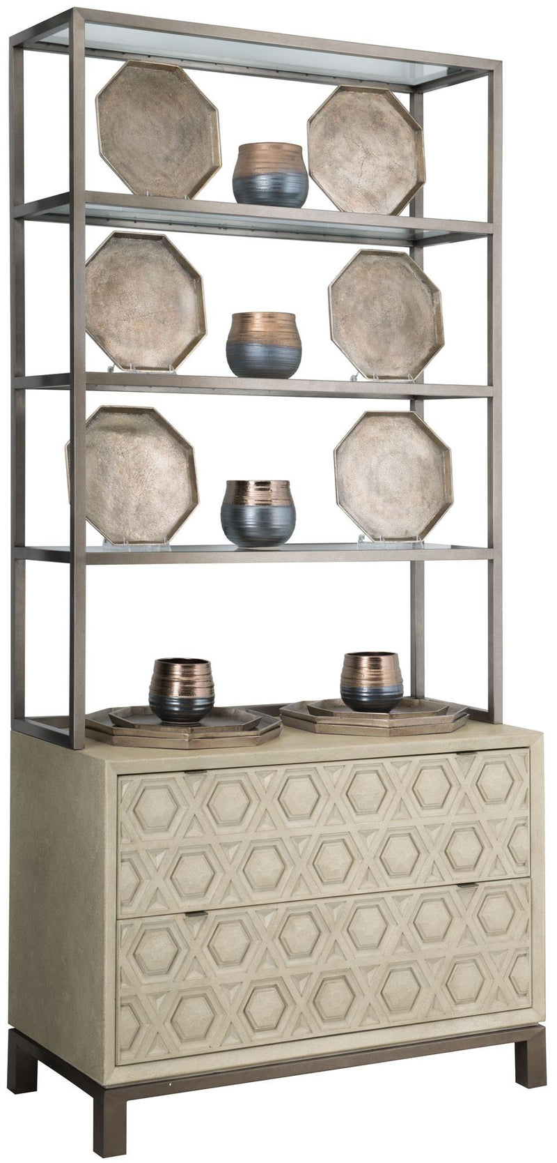 Bernhardt Santa Barbara Drawer Chest with Metal Deck in Sandstone - Furniture City (CA)l