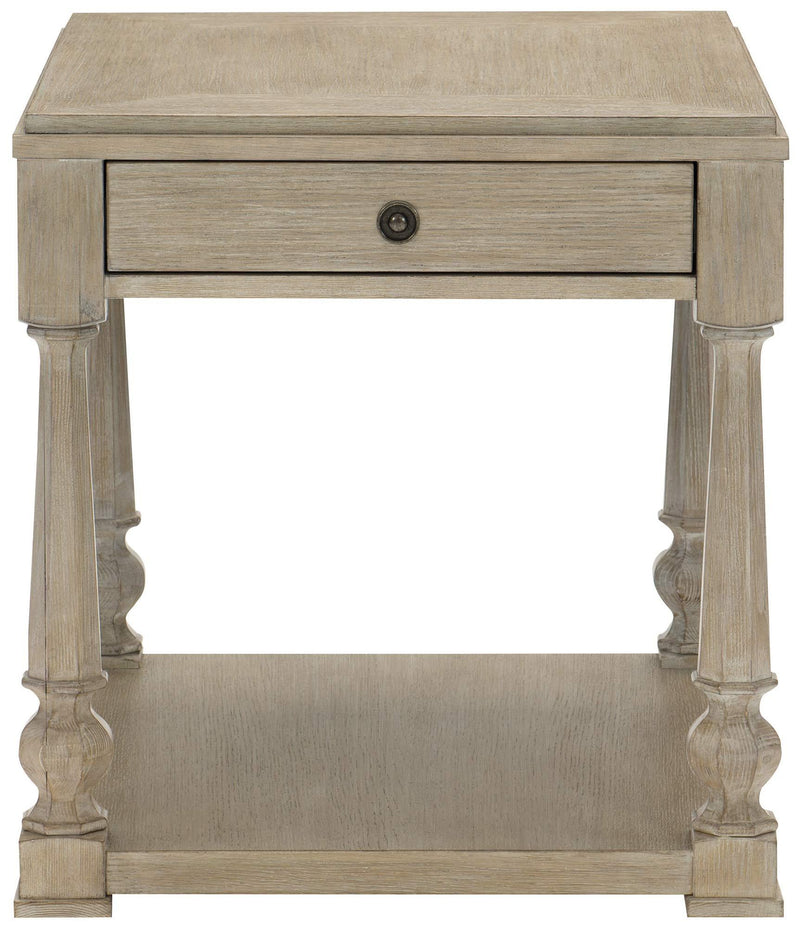 Bernhardt Santa Barbara Fancy Top End Table in Sandstone 385-124 - Furniture City (CA)l